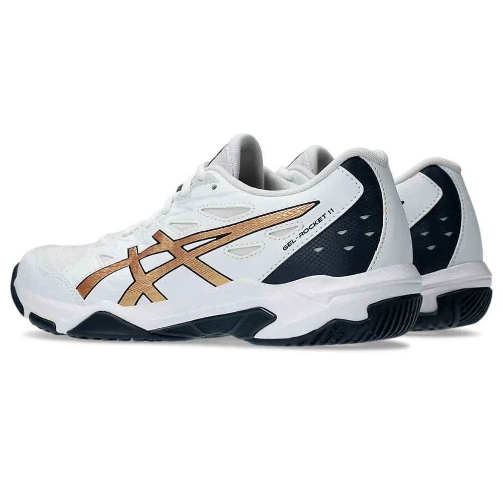 Asics Gel-Rocket 11 1072A093-104 Womens US 11B White Volleyball Shoes HTAT1455